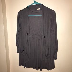 Grayish navy blue color love by design cardigan